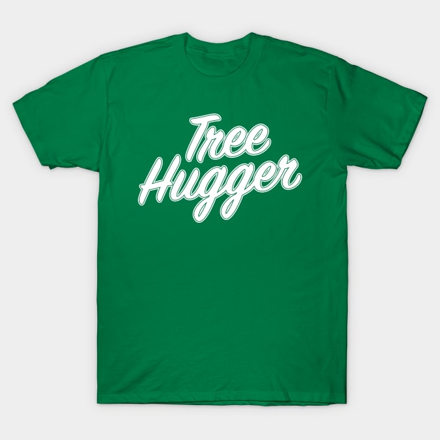 Tree hugger in White T-Shirt by nickbeta